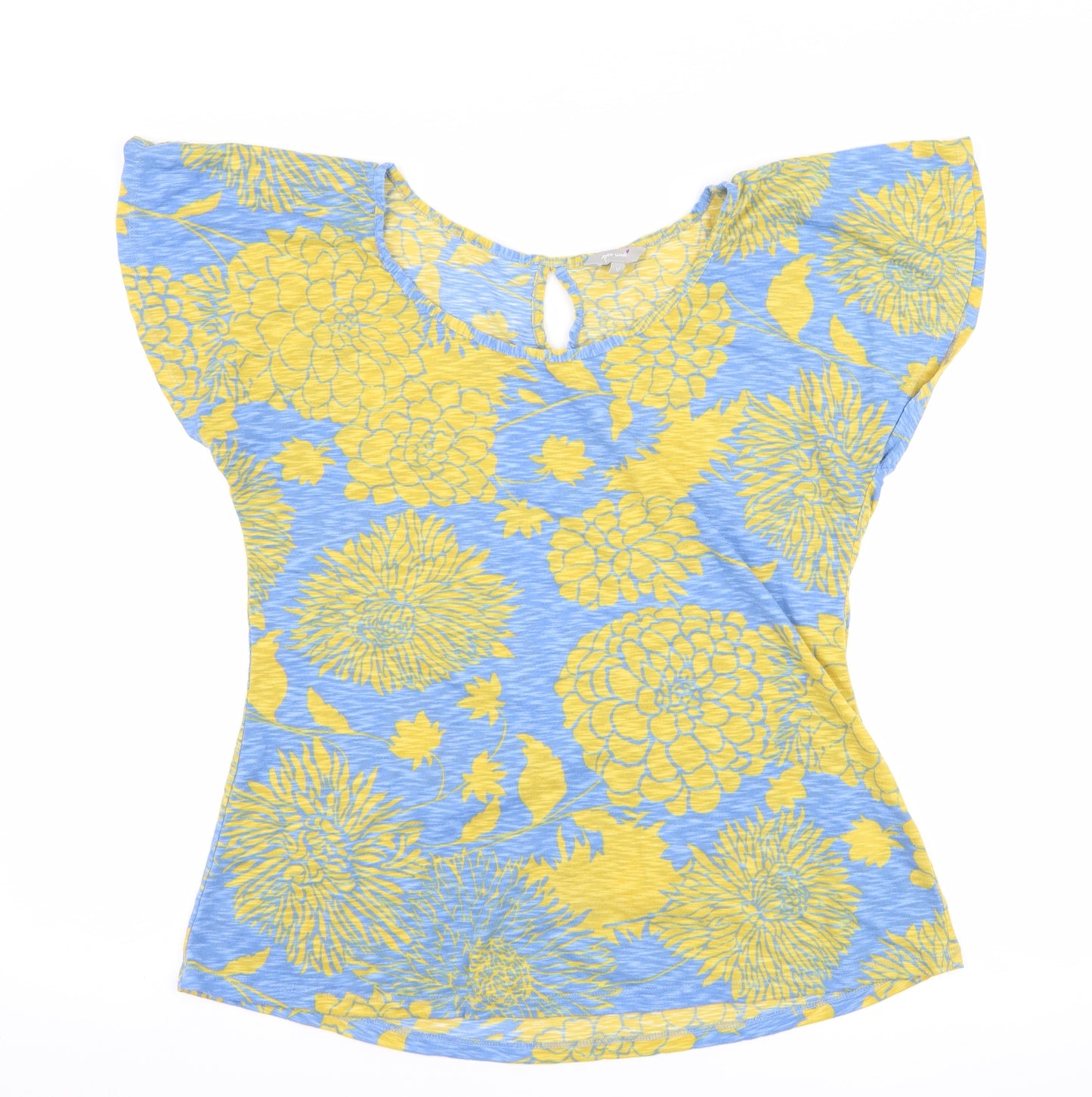 Per Una Womens Blue Floral  Basic T-Shirt Size 12