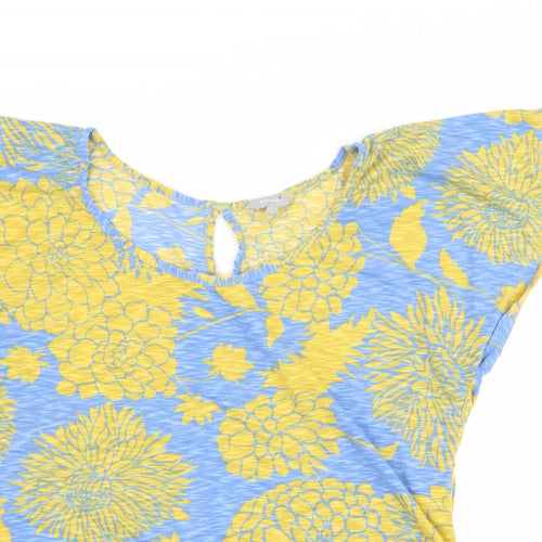 Per Una Womens Blue Floral  Basic T-Shirt Size 12
