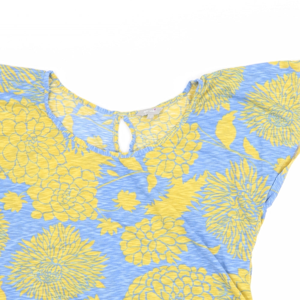 Per Una Womens Blue Floral  Basic T-Shirt Size 12