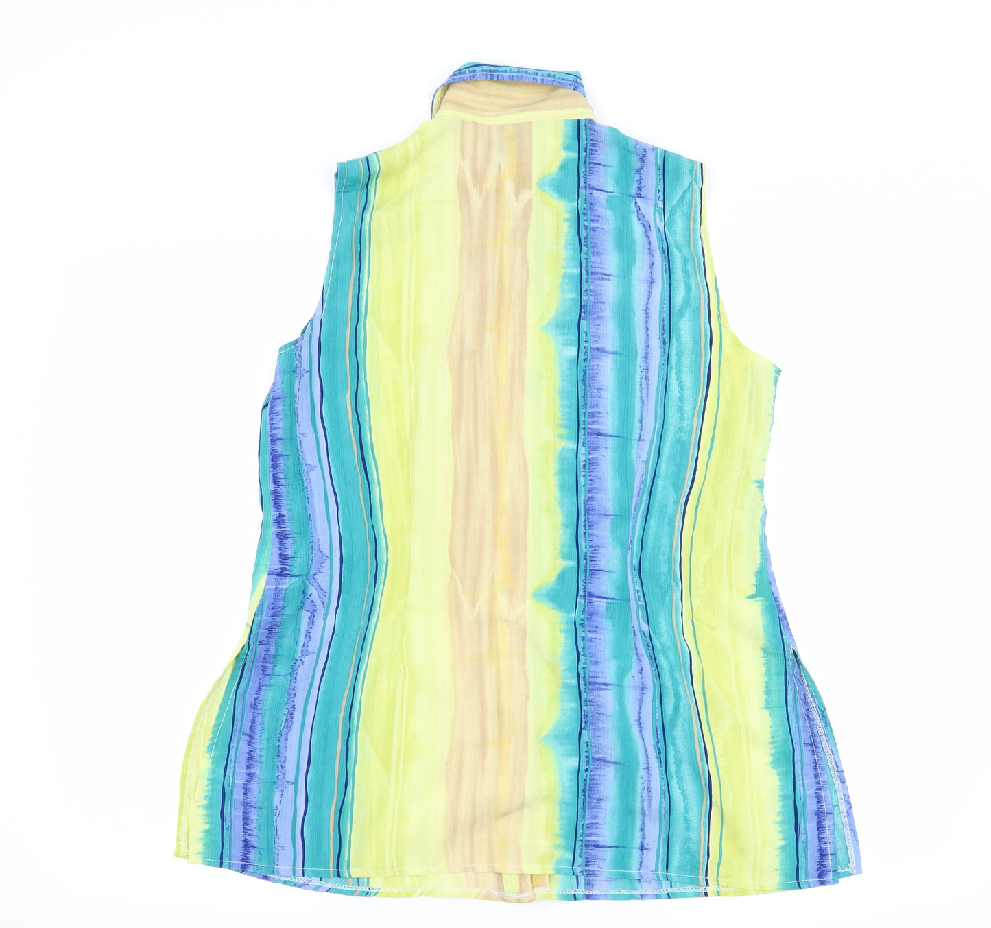 Your Sixth Sense Womens Blue Striped  Basic Button-Up Size 16