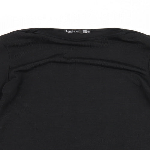 Boohoo Womens Black   Basic T-Shirt Size 10
