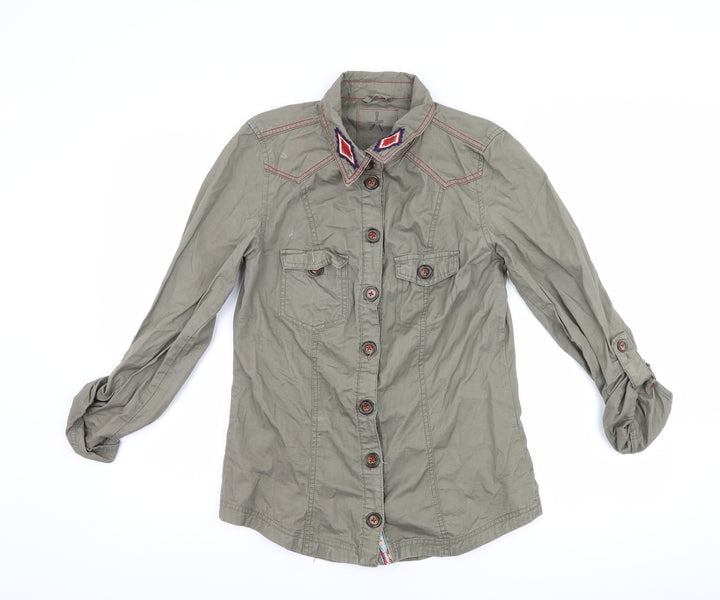 Atmosphere Womens Green   Basic Button-Up Size 8