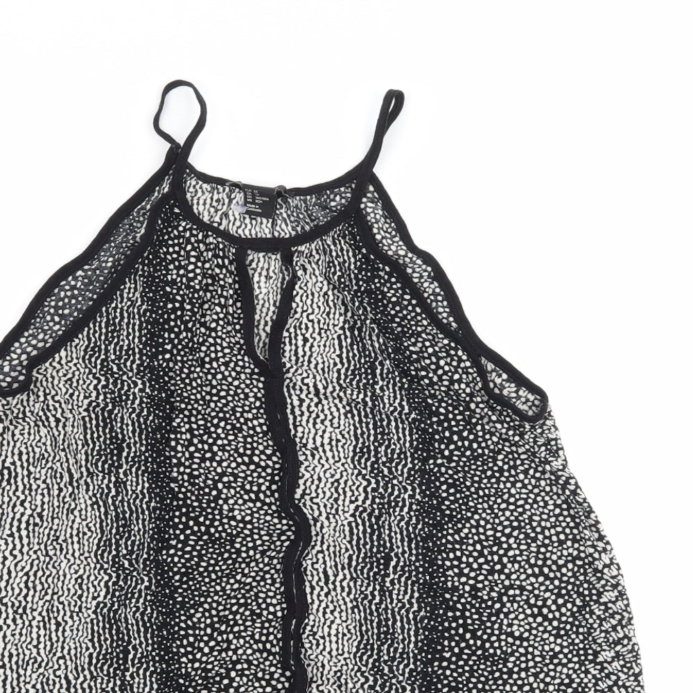 H&M Womens Black Polka Dot  Basic Tank Size XS