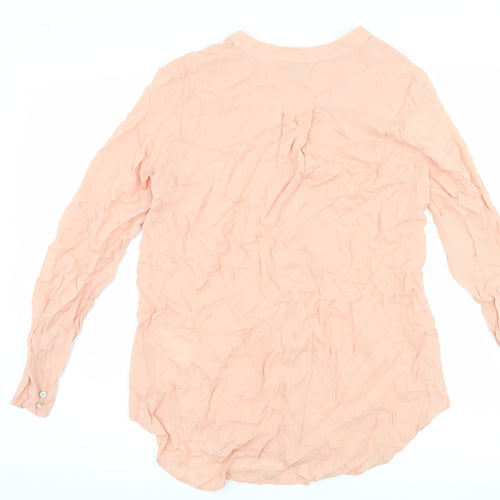 H&M Womens Pink Polka Dot  Basic Blouse Size 6