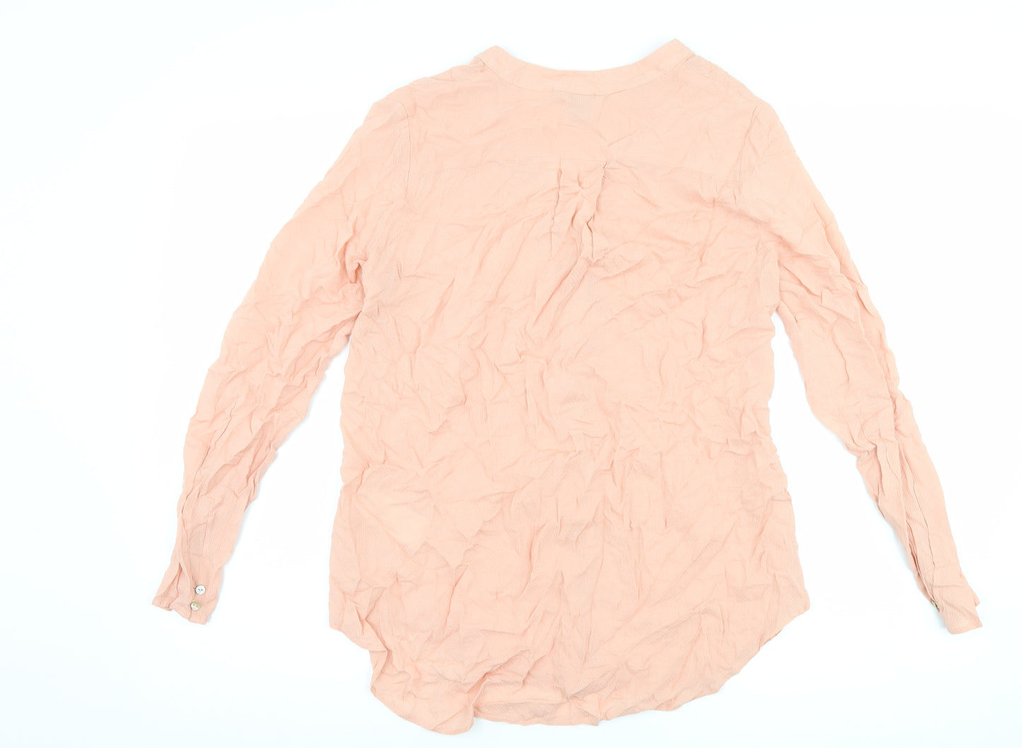 H&M Womens Pink Polka Dot  Basic Blouse Size 6