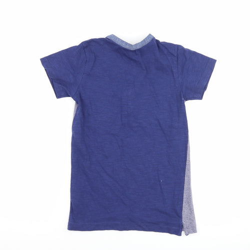 Matalan Boys Blue Striped  Basic T-Shirt Size 8 Years