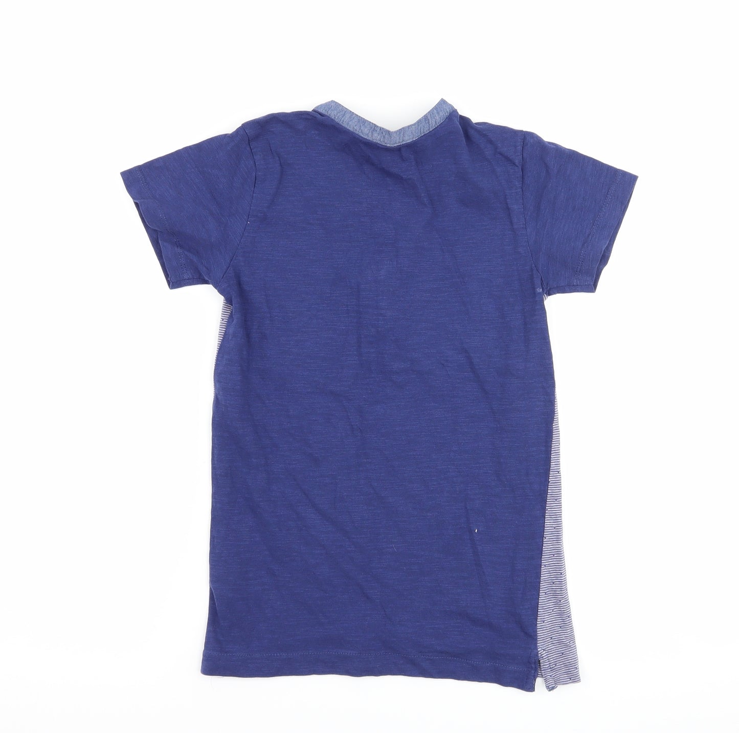 Matalan Boys Blue Striped  Basic T-Shirt Size 8 Years
