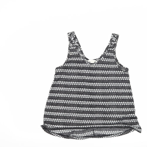 H&M Womens Black Geometric  Basic Tank Size M