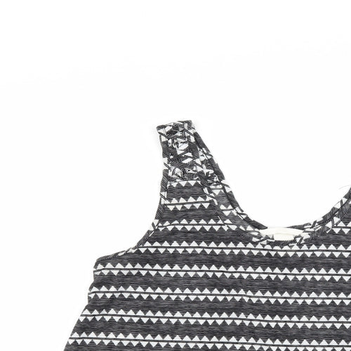 H&M Womens Black Geometric  Basic Tank Size M