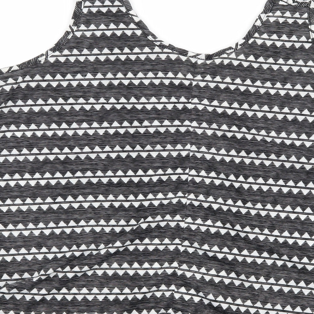 H&M Womens Black Geometric  Basic Tank Size M