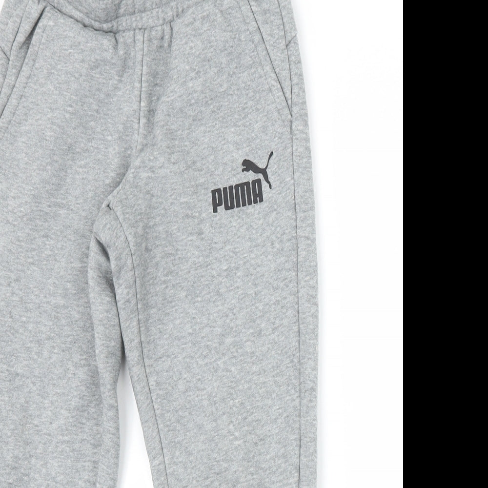 PUMA Boys Grey   Jogger Trousers Size 7-8 Years