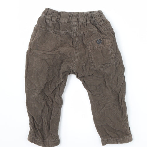 Zara Boys Brown  Corduroy Capri Trousers Size 12-18 Months