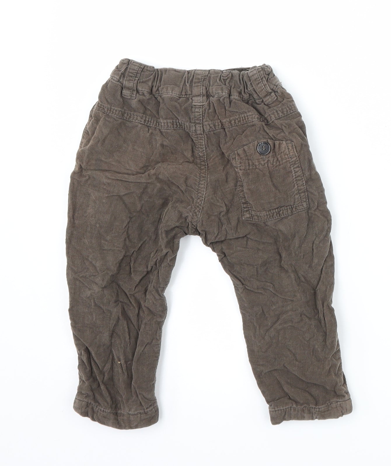 Zara Boys Brown  Corduroy Capri Trousers Size 12-18 Months