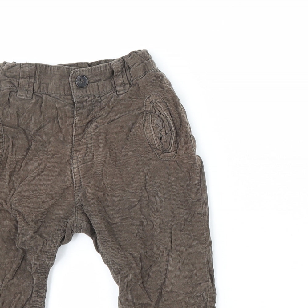 Zara Boys Brown  Corduroy Capri Trousers Size 12-18 Months