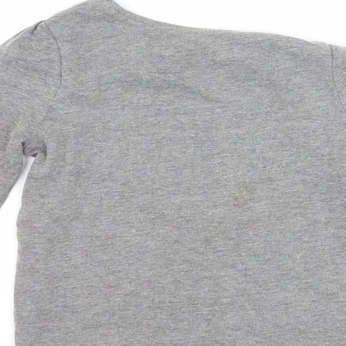 Primark Girls Grey   Basic T-Shirt Size 4-5 Years  - graphic