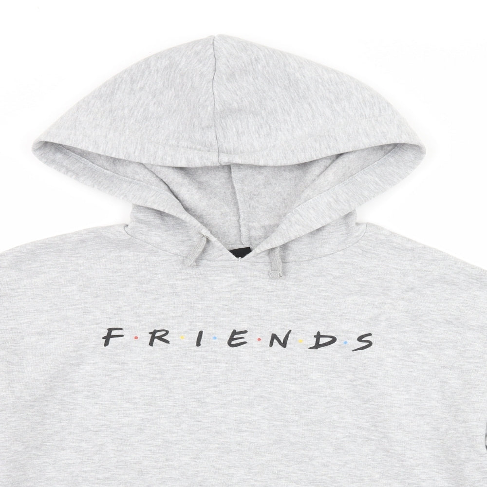 New Look Girls Grey   Pullover Hoodie Size 12-13 Years  - Friends Cropped
