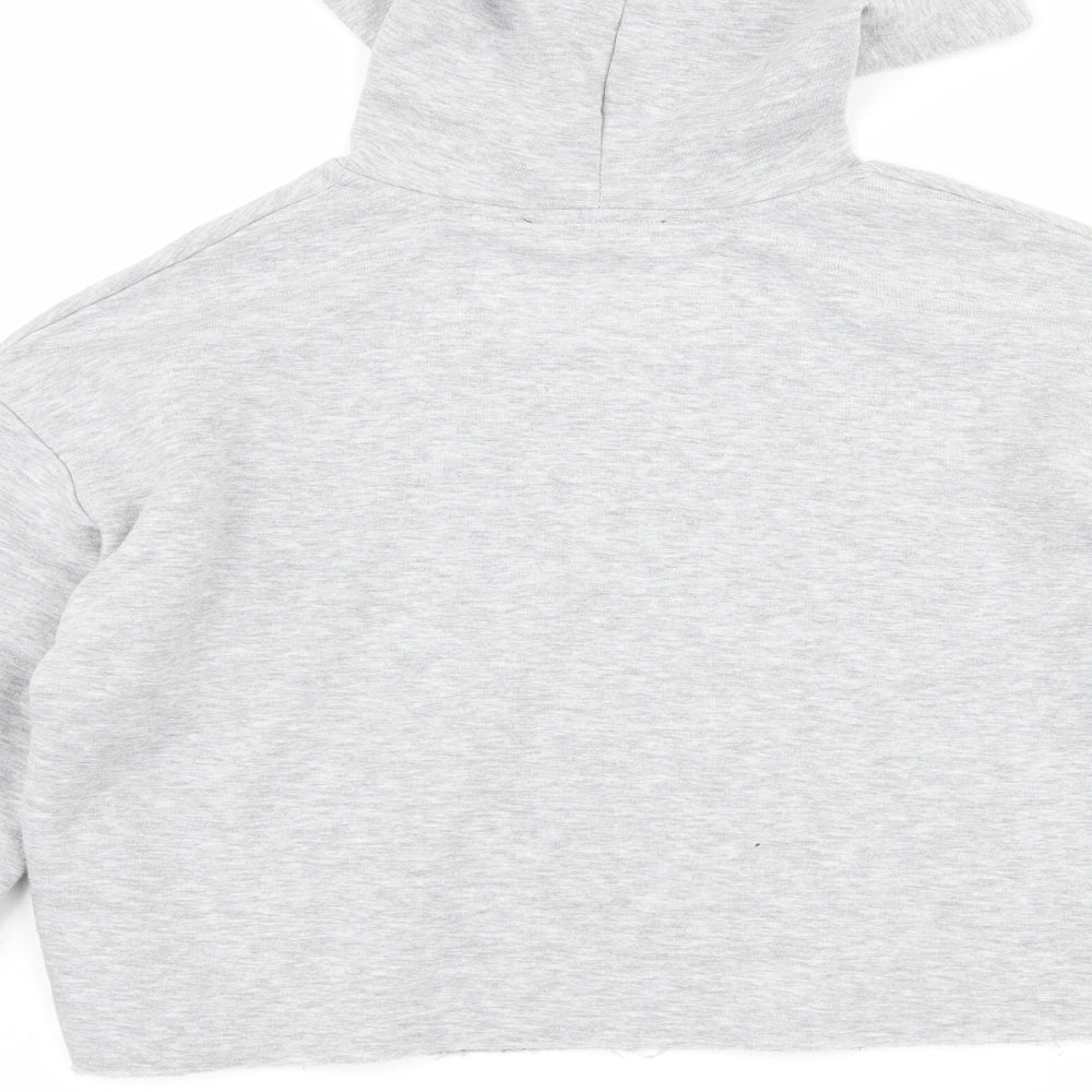 New Look Girls Grey   Pullover Hoodie Size 12-13 Years  - Friends Cropped