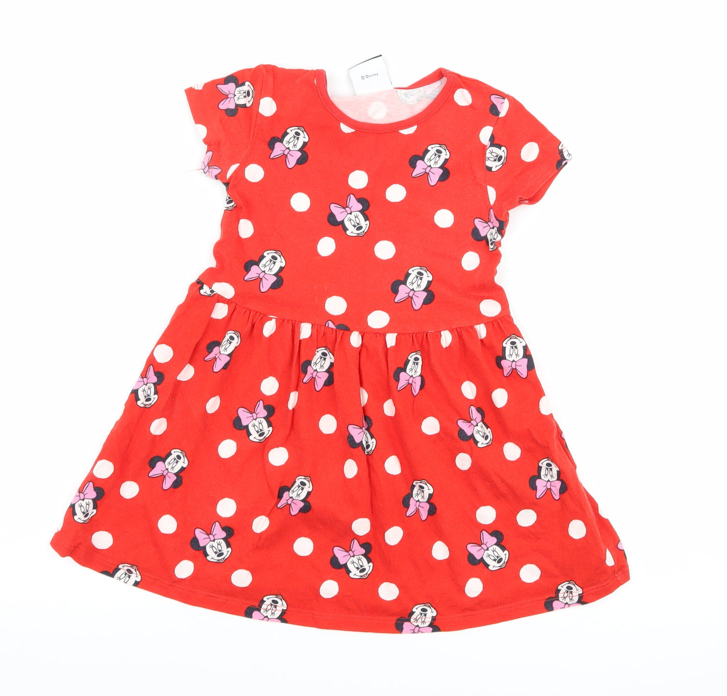 George Girls Red   T-Shirt Dress  Size 2-3 Years  - Disney Minnie Mouse