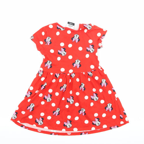 George Girls Red   T-Shirt Dress  Size 2-3 Years  - Disney Minnie Mouse
