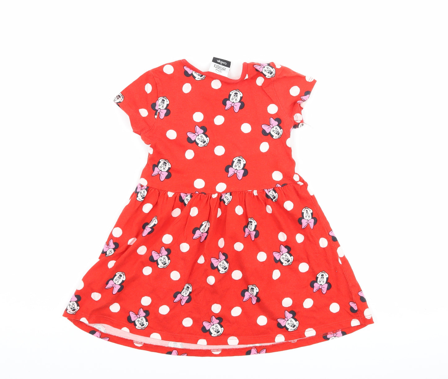 George Girls Red   T-Shirt Dress  Size 2-3 Years  - Disney Minnie Mouse
