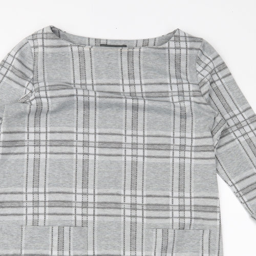 Primark Womens Grey Plaid  Pencil Dress  Size 12