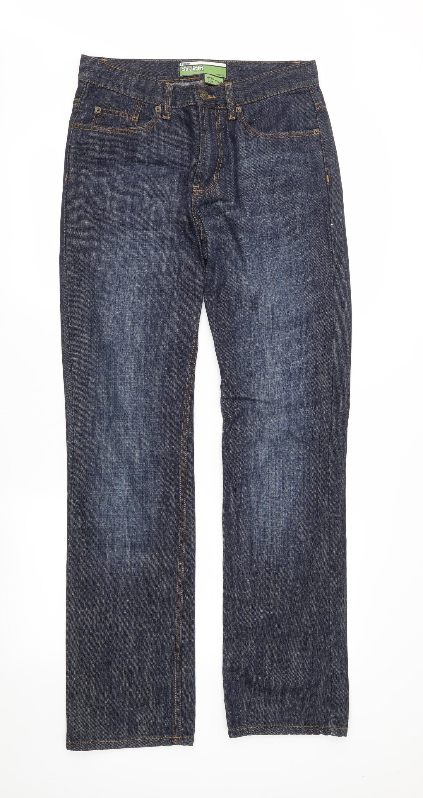 Moto Mens Blue   Straight Jeans Size 30 in L34 in