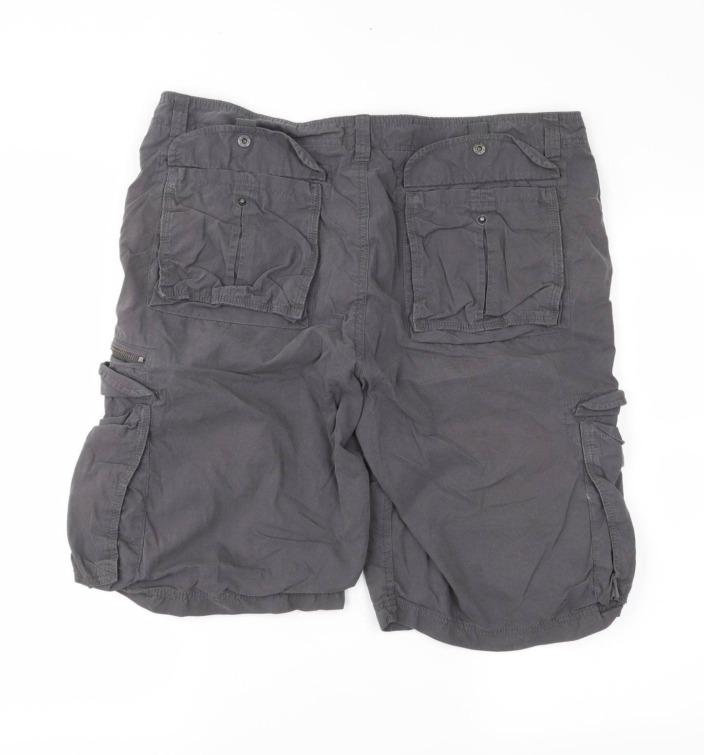 Easy Mens Grey   Cargo Shorts Size 38 in
