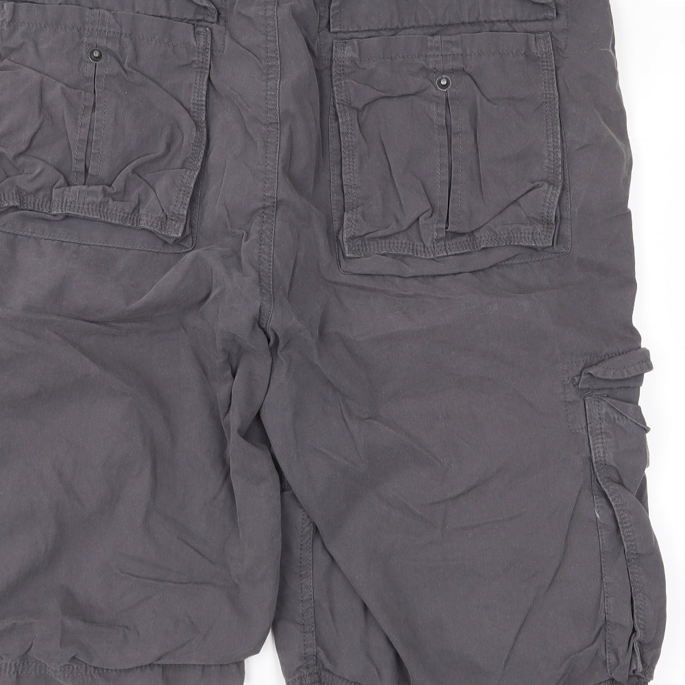 Easy Mens Grey   Cargo Shorts Size 38 in