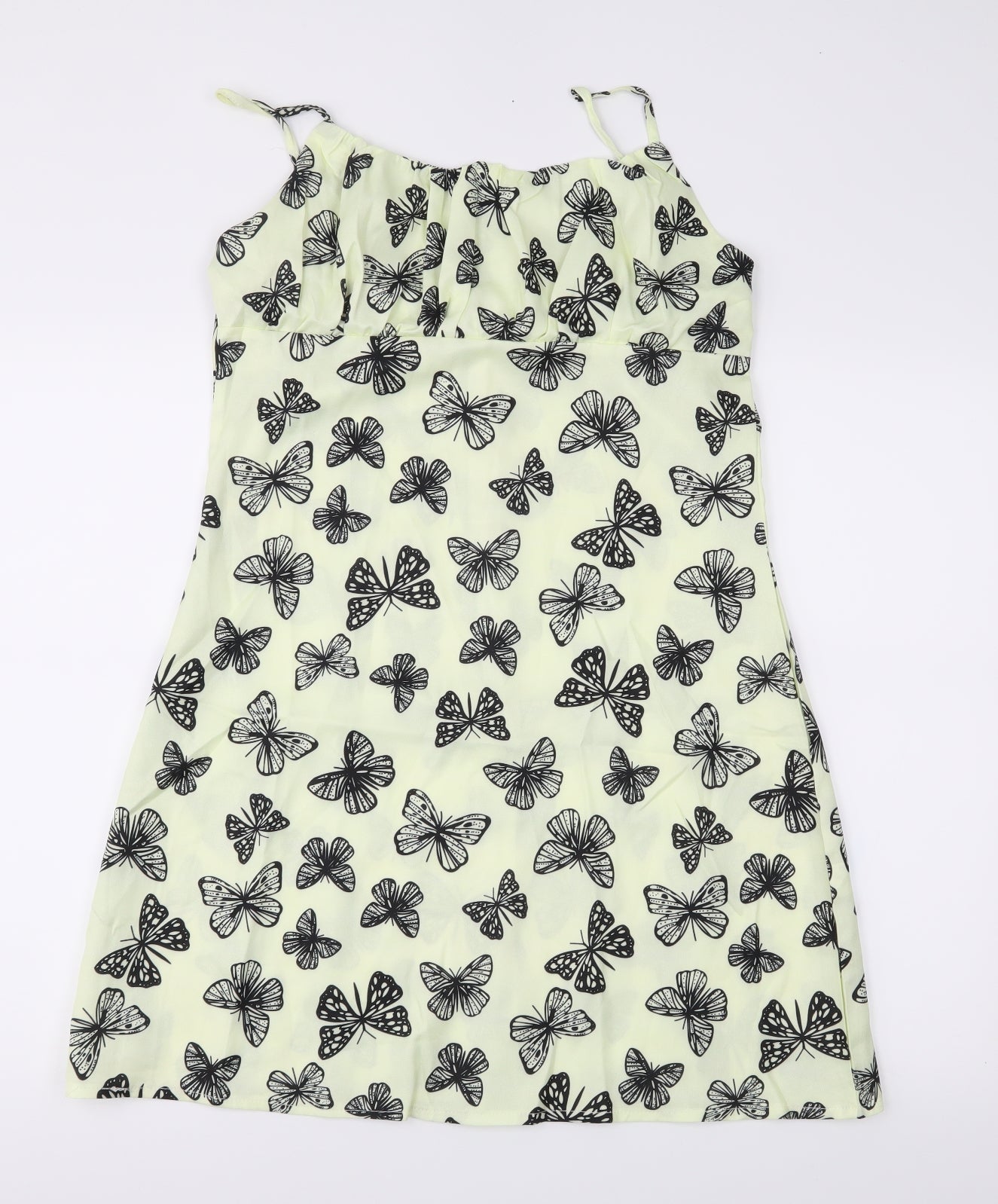 SheIn Womens Yellow Animal Print  Slip Dress  Size L