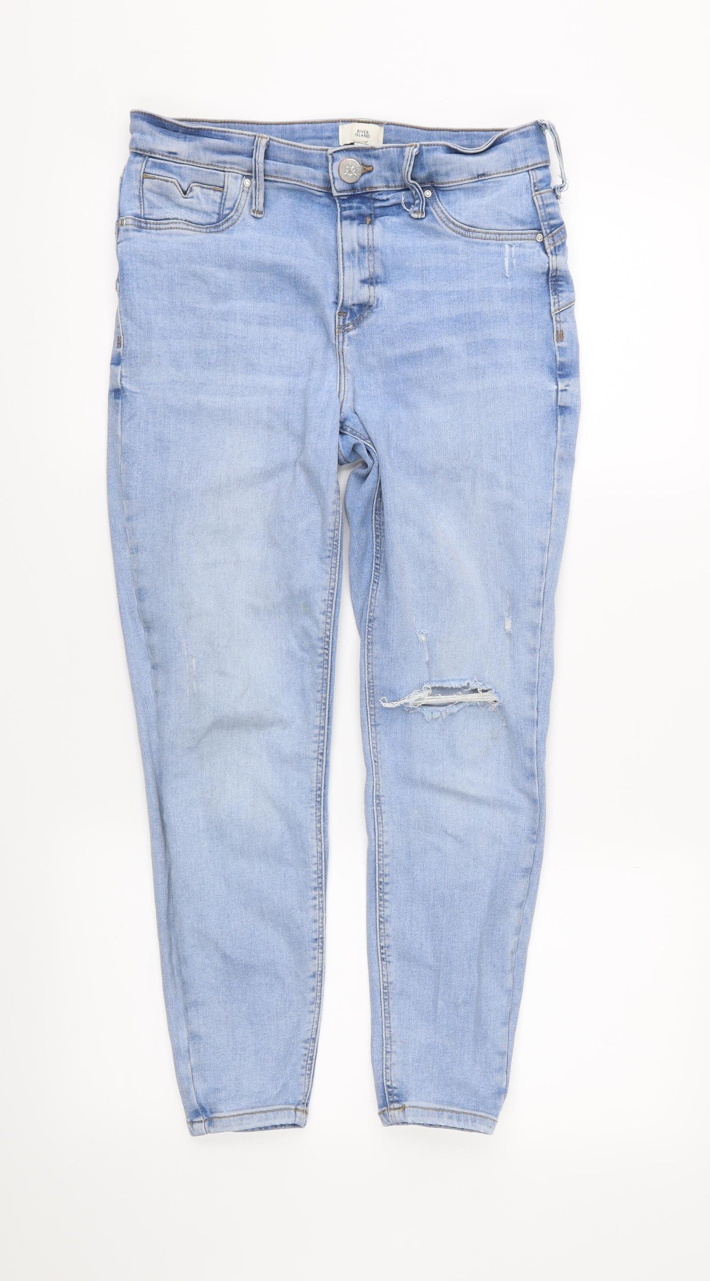 River Island Womens Blue   Skinny Jeans Size 12 L25 in