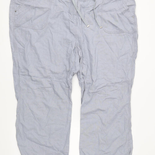 George Womens Grey   Cropped Trousers Size 24 L24 in