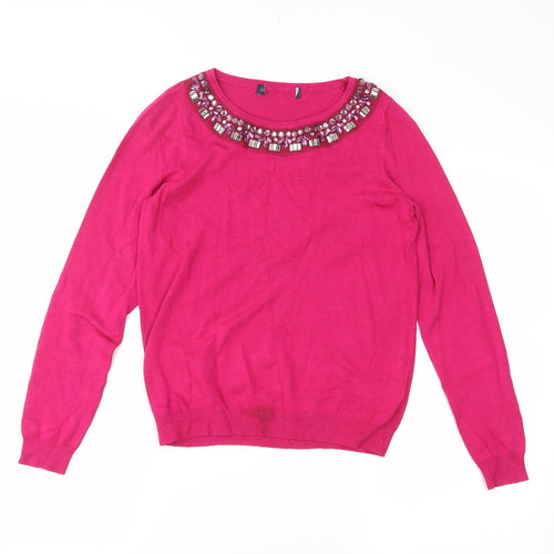 m&s Womens Pink   Pullover Jumper Size 8