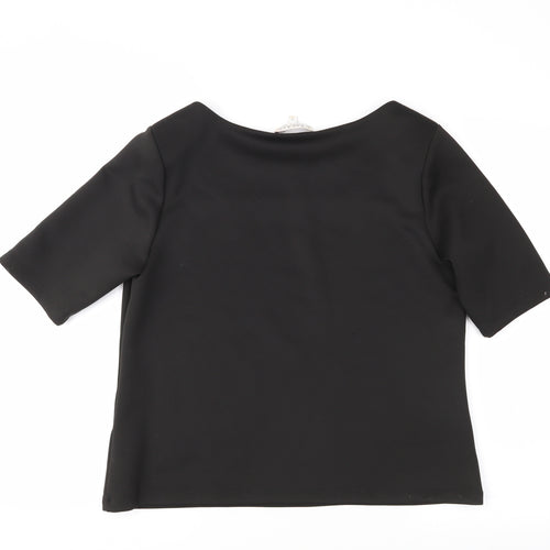 Lee Ann Womens Black   Basic Blouse Size 12