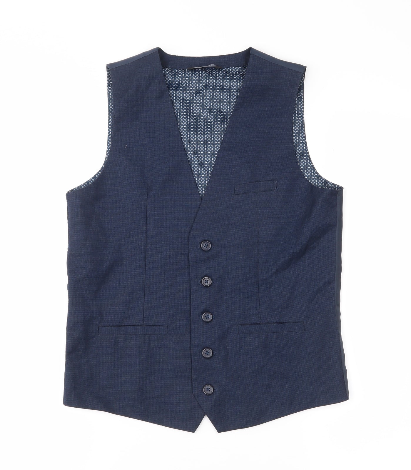 George Boys Blue   Jacket Waistcoat Size 12-13 Years