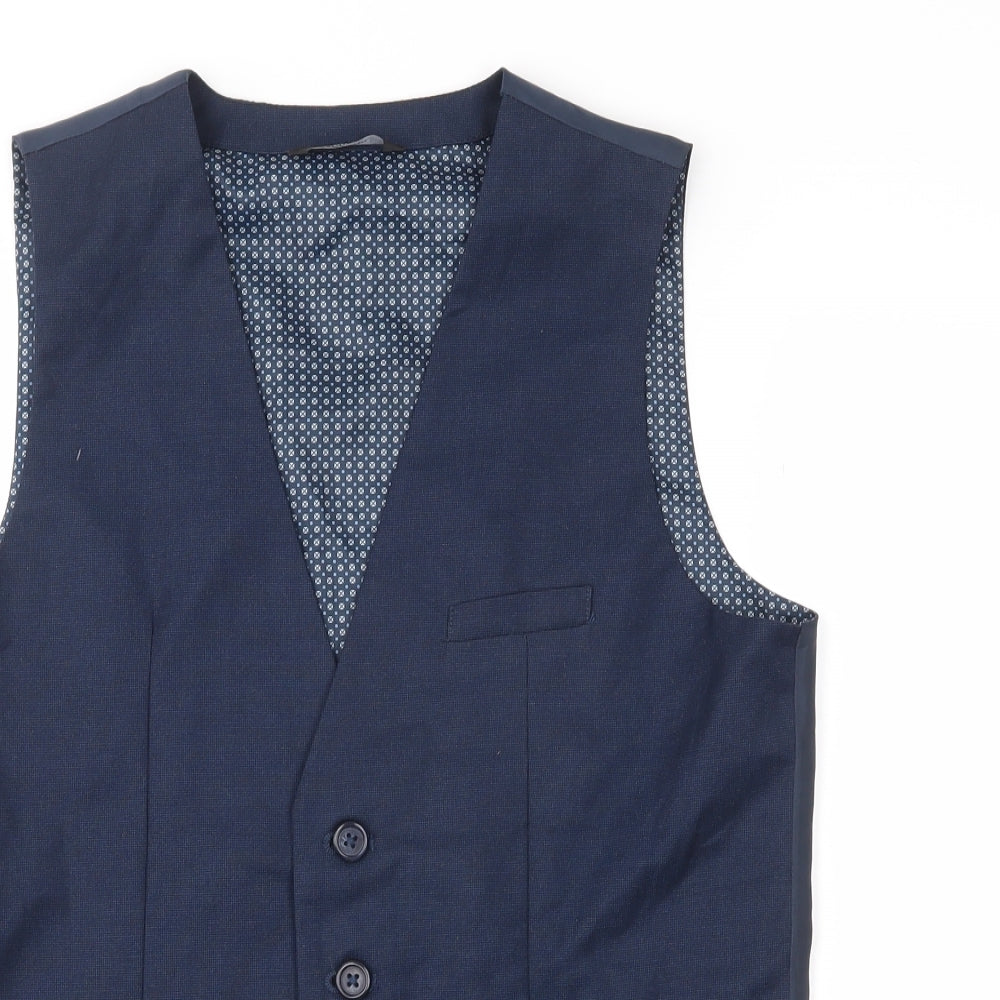 George Boys Blue   Jacket Waistcoat Size 12-13 Years