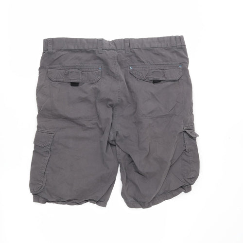 Lincoln Mens Grey   Cargo Shorts Size 38 in