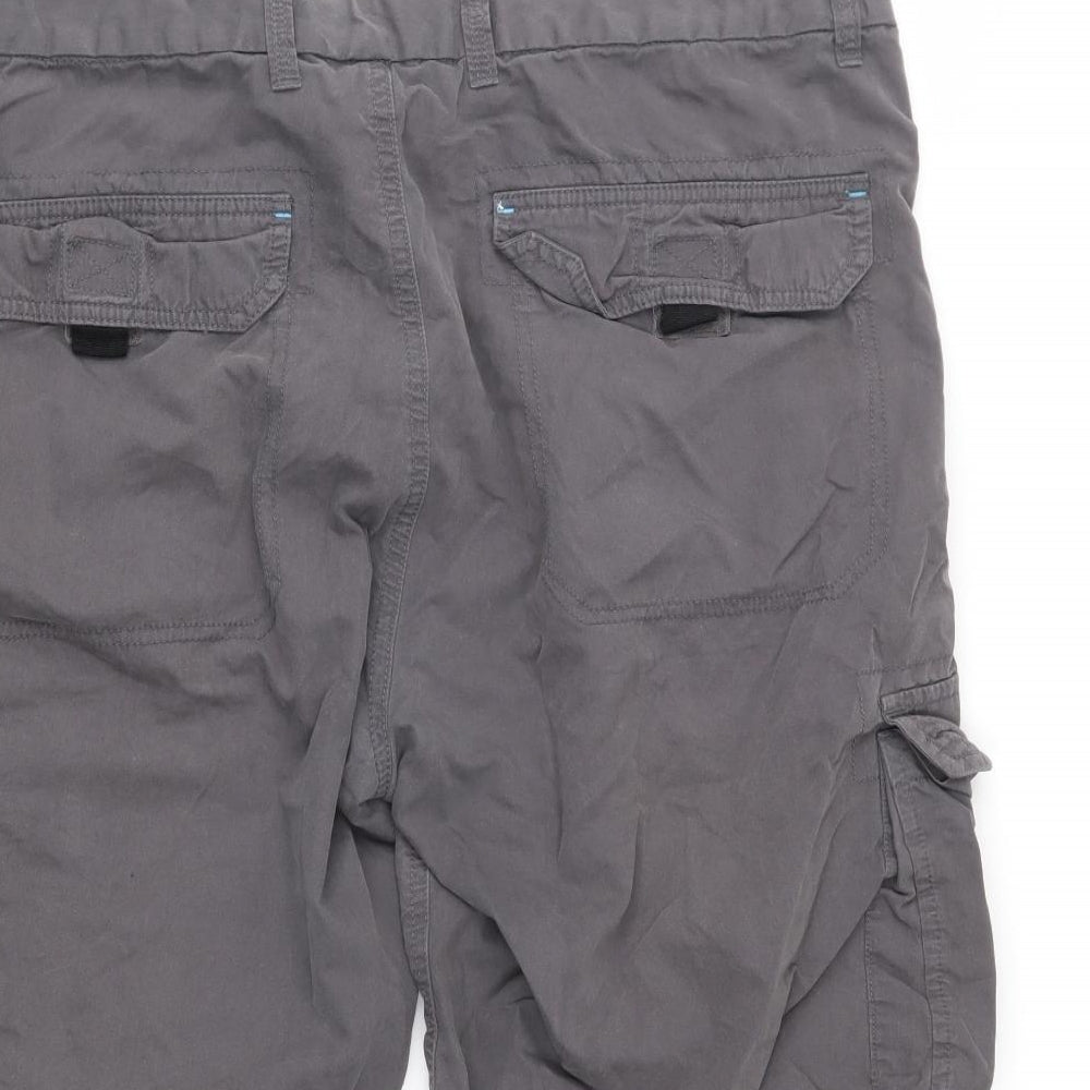 Lincoln Mens Grey   Cargo Shorts Size 38 in