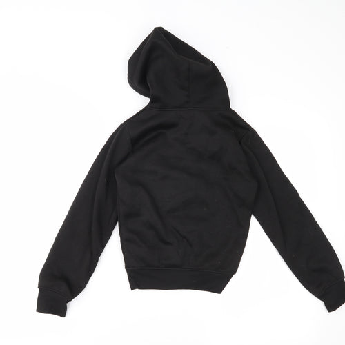 Preworn Boys Black   Pullover Hoodie Size 7 Years
