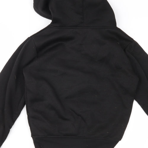 Preworn Boys Black   Pullover Hoodie Size 7 Years