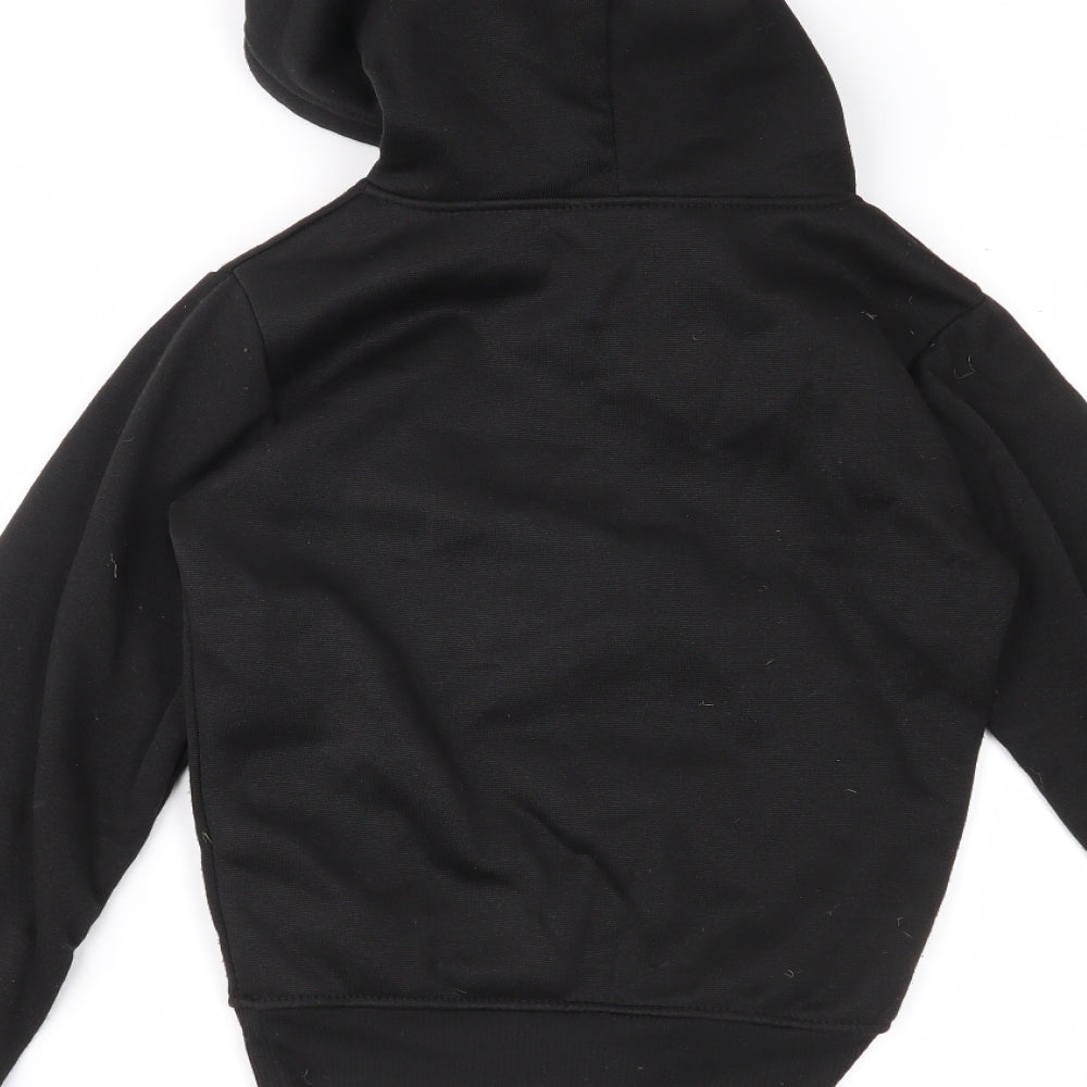 Preworn Boys Black   Pullover Hoodie Size 7 Years