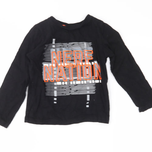 TU Boys Black   Basic T-Shirt Size 5-6 Years