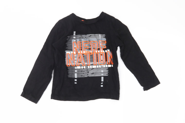 TU Boys Black Basic T-Shirt Size 5-6 Years