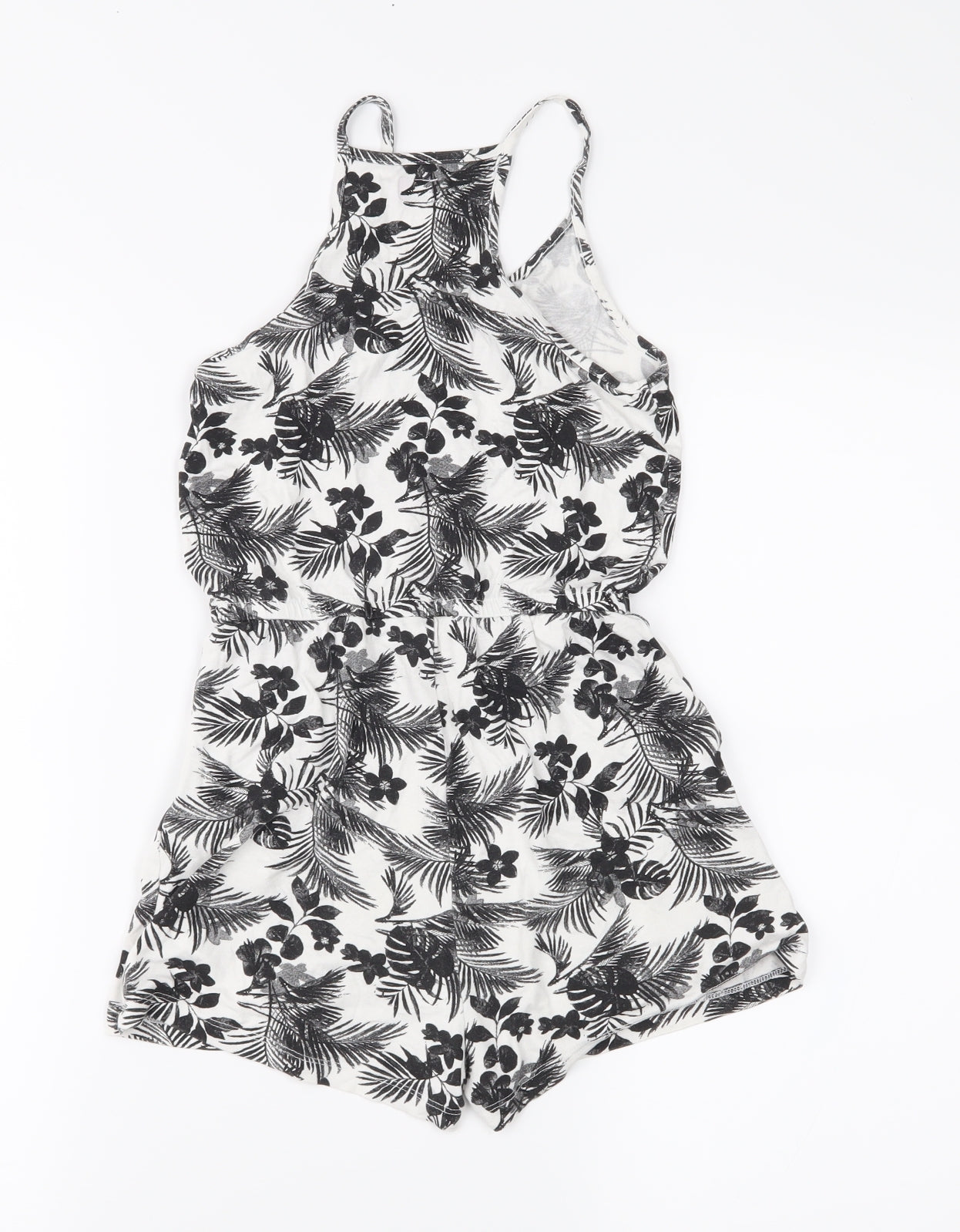 F&F Girls White Floral  Playsuit One-Piece Size 8-9 Years