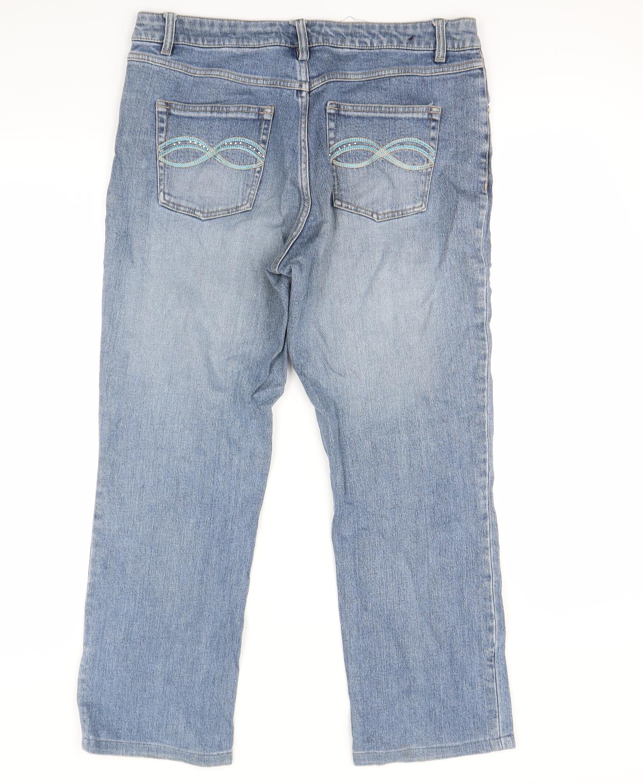 Santana Womens Blue   Flared Jeans Size 12 L28.5 in