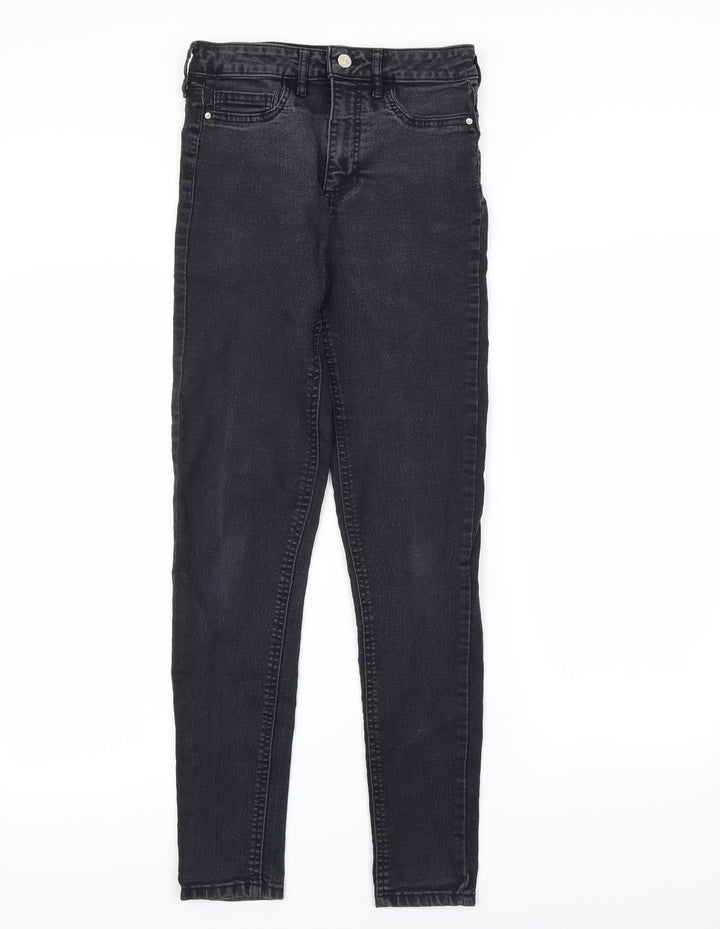 F&F Womens Black Skinny Jeans Size 8 L29 in