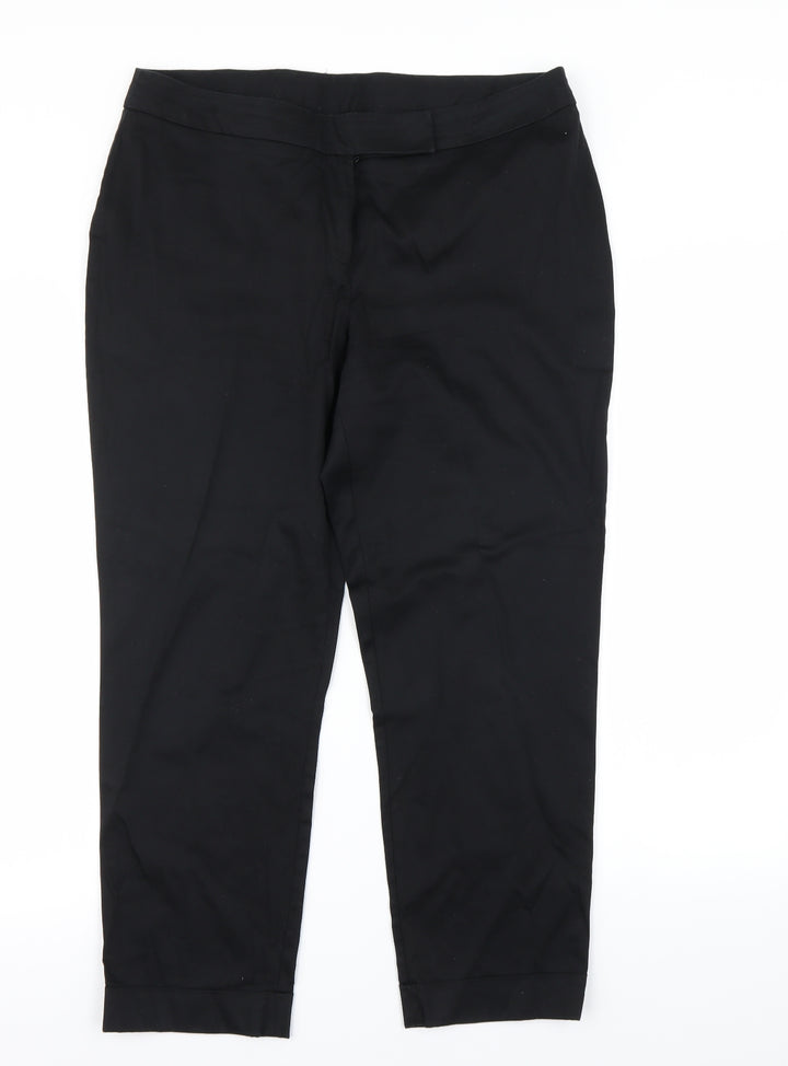 Dorothy Perkins Womens Black Trousers Size 14 L26 in