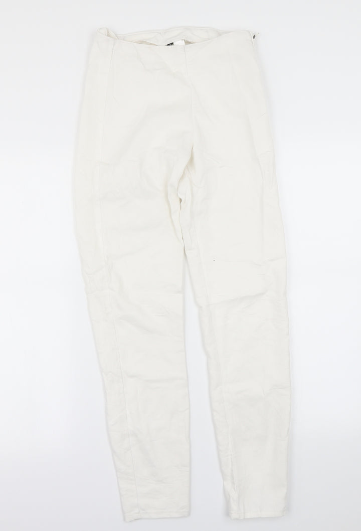 H&M Womens White Dress Pants Trousers Size 6 L27 in