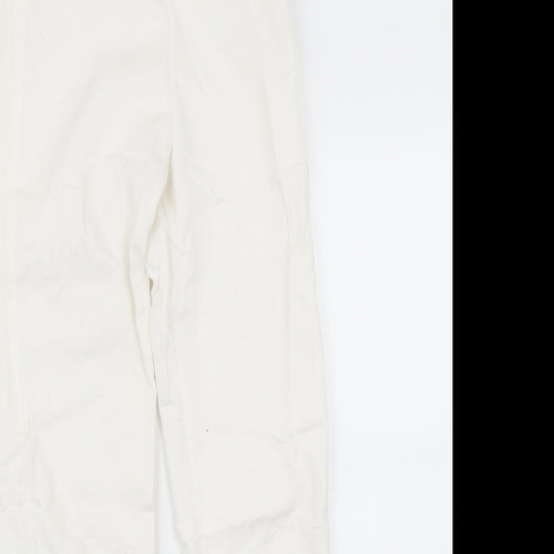 H&M Womens White   Dress Pants Trousers Size 6 L27 in