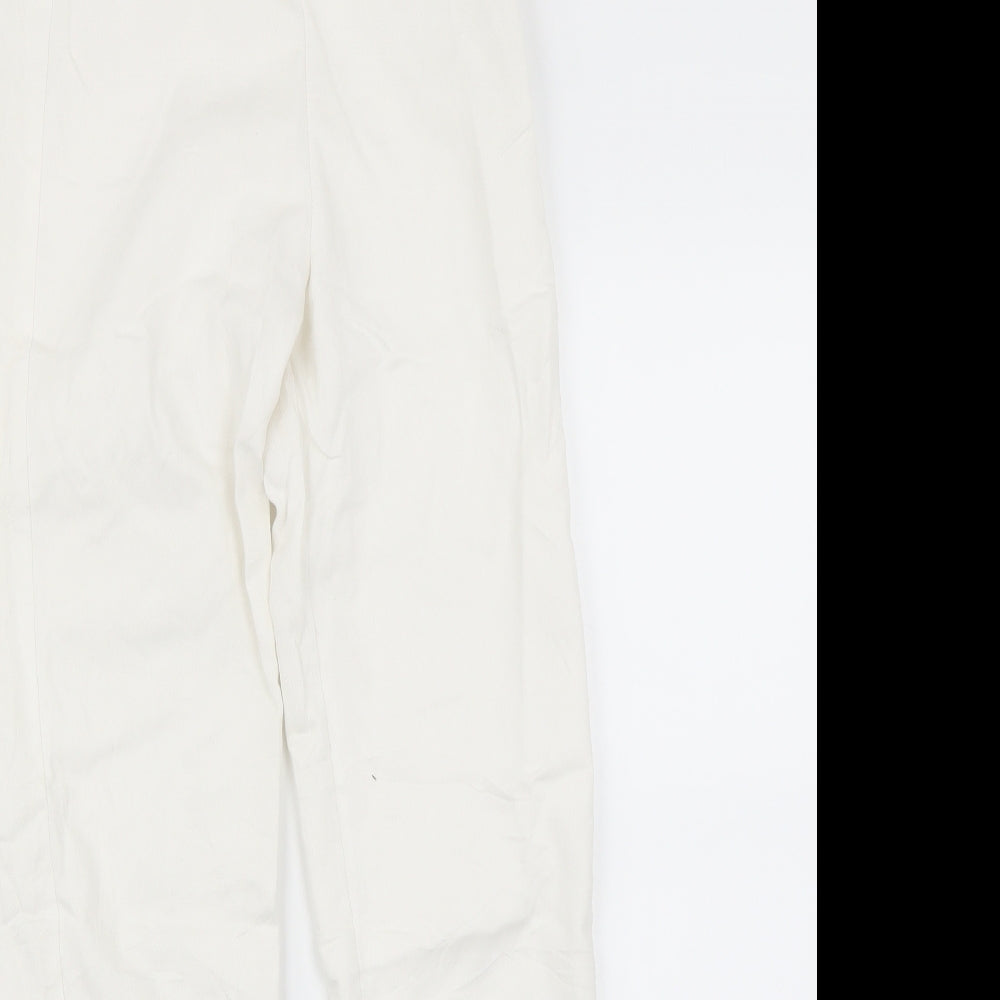 H&M Womens White   Dress Pants Trousers Size 6 L27 in