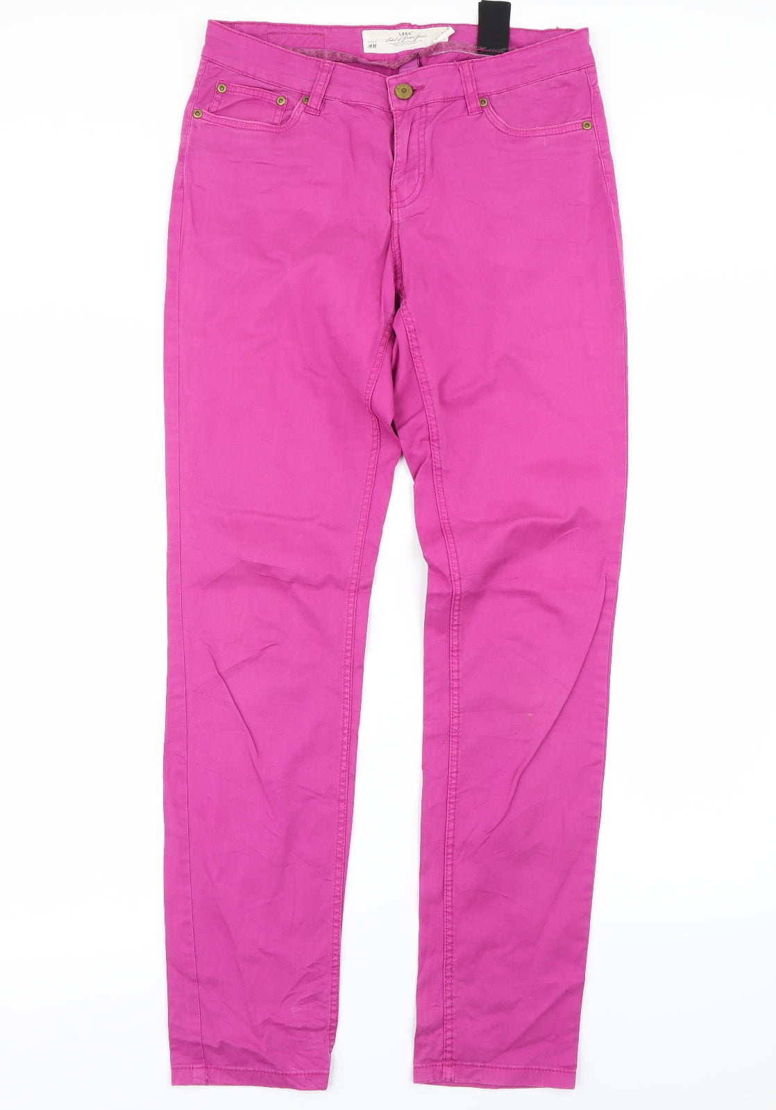 H&M Womens Pink   Skinny Jeans Size 10 L26 in